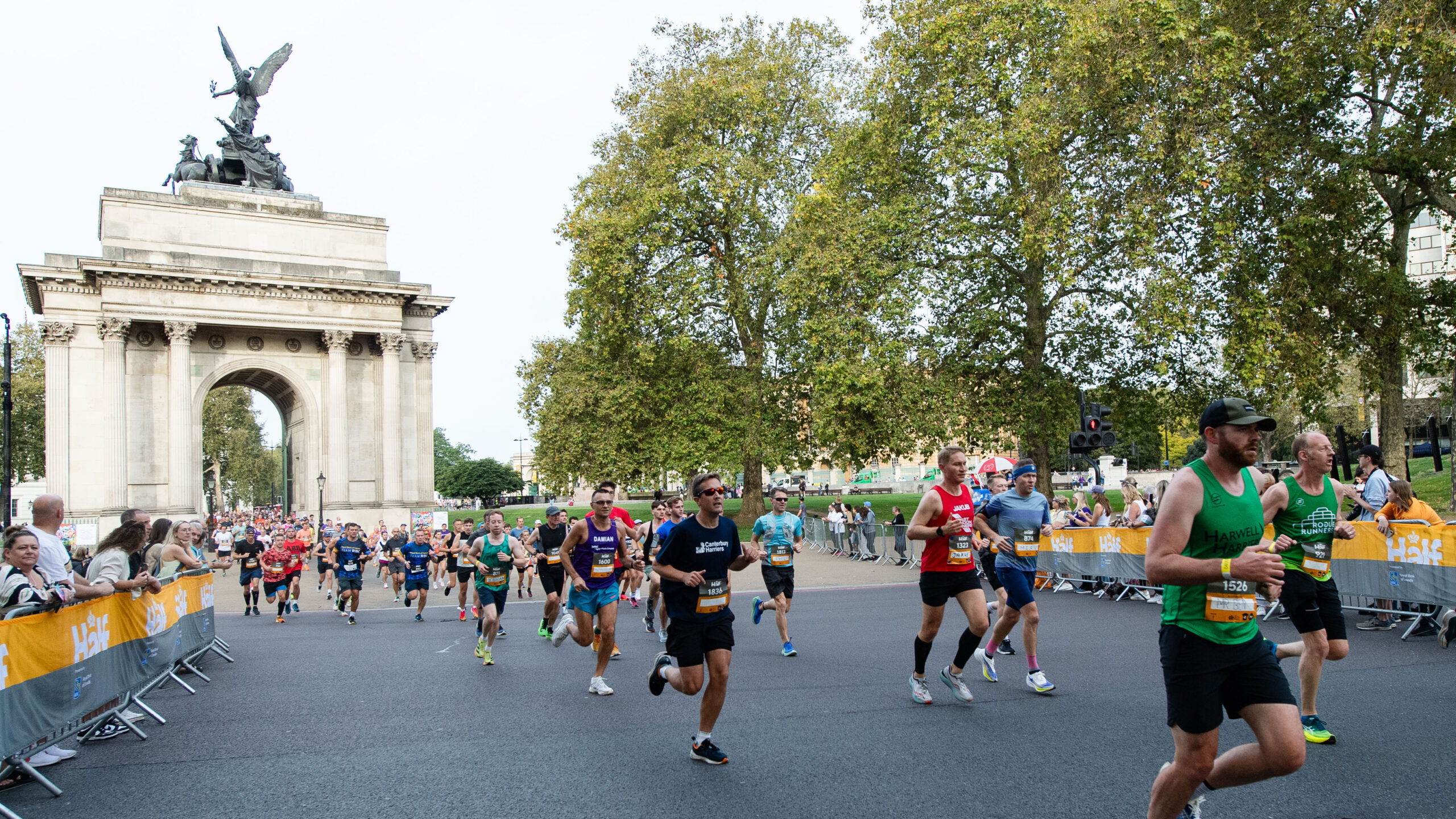 People running outside