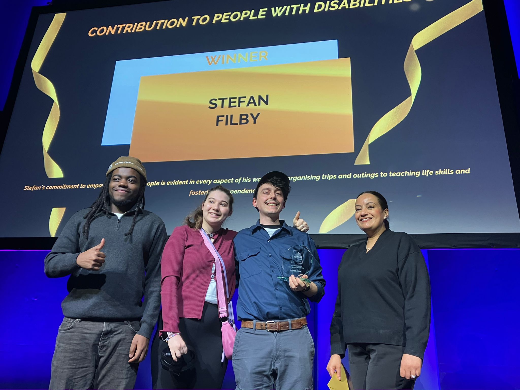 Stefan Wins ‘Contribution to People with Disabilities’ Award - Caxton Youth Club